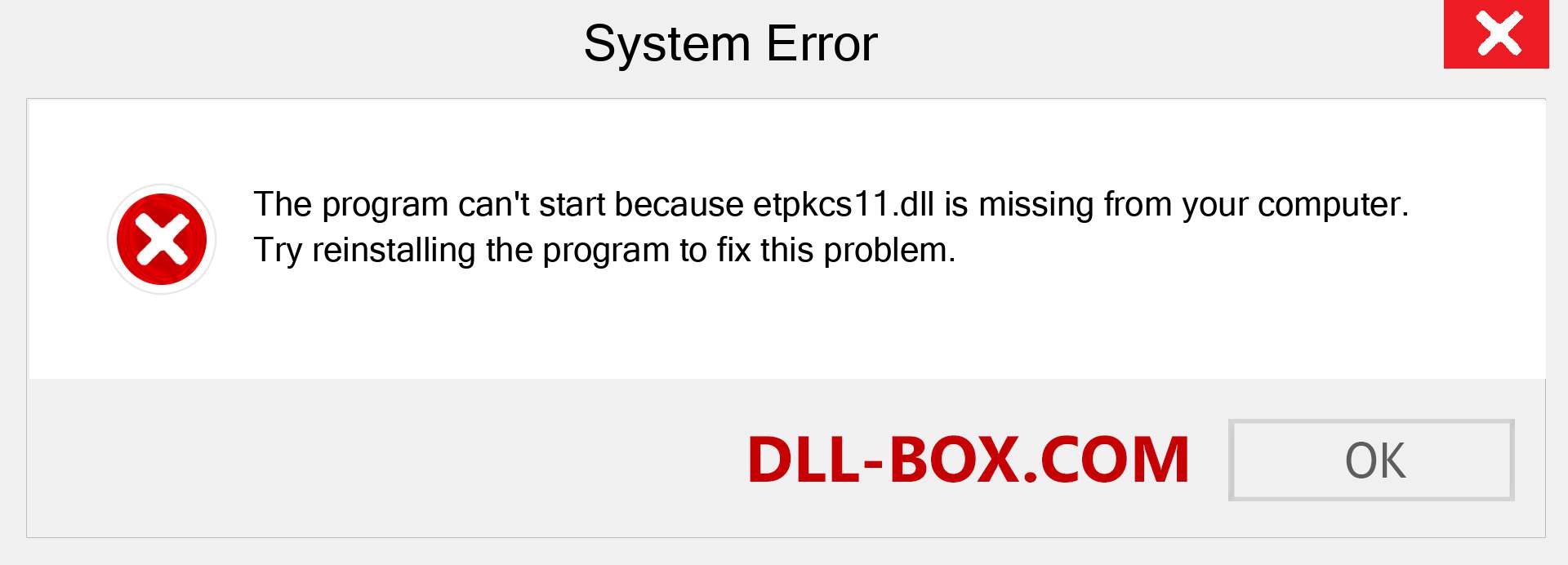  etpkcs11.dll file is missing?. Download for Windows 7, 8, 10 - Fix  etpkcs11 dll Missing Error on Windows, photos, images